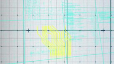 Şebeke üzerinde veri işleme ve bilgisayar devre kartlarının animasyonu. küresel hesaplama, dijital arayüz ve dijital olarak oluşturulmuş video işleme kavramı.
