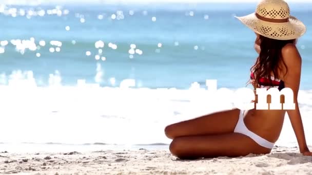 Video Them Happy Biracial Woman Beach Staying Home Self Isolation — Vídeos de Stock