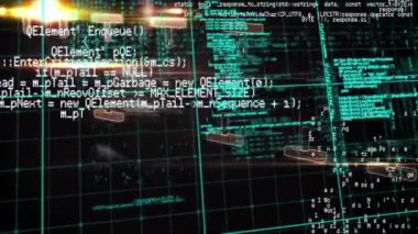 DNA ipliği üzerinde veri işleme animasyonu. küresel iş ve dijital arayüz kavramı dijital olarak oluşturulmuş video.