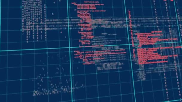 Animación Del Procesamiento Datos Sobre Fondo Marino Computadoras Programación Procesamiento — Vídeos de Stock