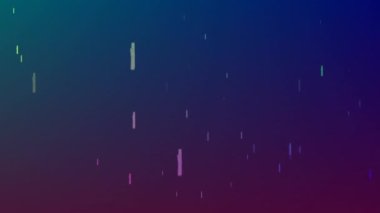 Karanlık arka planda parlayan yıldızların animasyonları. Işıklar, enerji, hareket ve arkaplan kavramı dijital olarak oluşturulmuş video.