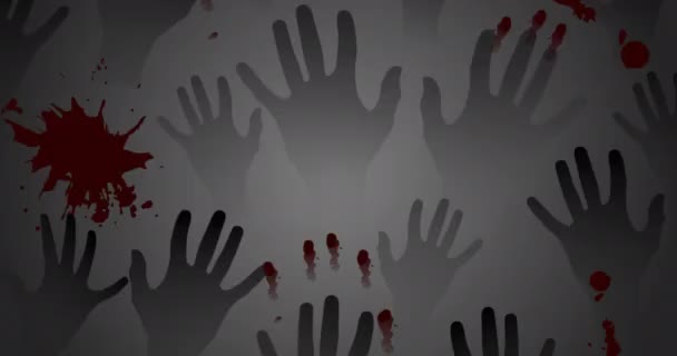 Animation Hands Gray Background Abstract Background Digital Interface Concept Digitally — Videoclip de stoc