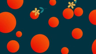 Siyah arka planda kırmızı üzerine kırmızı renkli çiçeklerin animasyonu. soyut arkaplan ve şablon kavramı dijital olarak oluşturulmuş video.