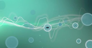 Mavi arkaplan üzerinde bağlantı ağı ve numaraların animasyonu. Bulut hesaplama, dijital arayüz ve güvenlik konsepti dijital olarak oluşturulmuş video.