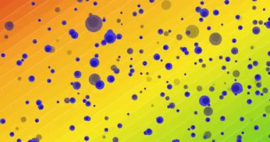 Renkli arka planda hücre simgelerinin canlandırılması. Küresel bilim ve dijital arayüz kavramı dijital olarak oluşturulmuş video.