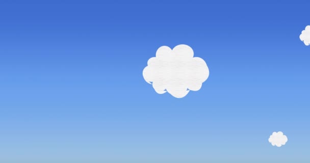 Animation Clouds Blue Background Abstract Background Digital Interface Concept Digitally — Stockvideo