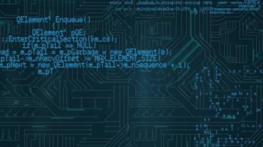 Donanma arkaplanındaki entegre devreler üzerinden veri işleme animasyonu. küresel ağ, veri işleme ve teknoloji konsepti dijital olarak oluşturulmuş video.