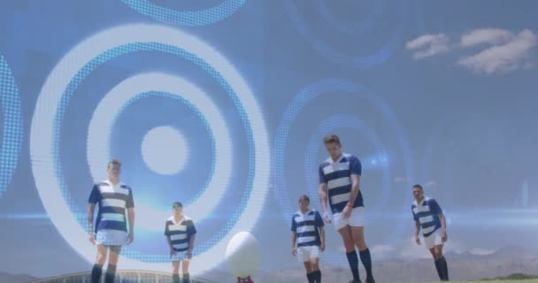 Animation Digital Interface Rugby Team Global Sports Digital Interface Data — Video