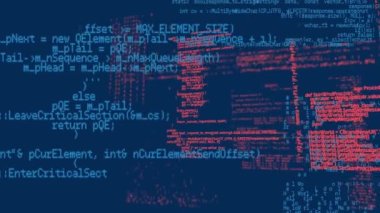 Donanma arka planında veri işleme animasyonu. bilgisayarlar, programlama, veri işleme ve teknoloji konsepti dijital olarak oluşturulmuş video.