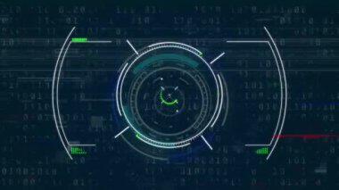 Donanma arkaplanı üzerinden görüntü bulucu ve çeşitli veri işleme animasyonları. küresel ağ, bağlantılar, veri ve teknoloji konsepti dijital olarak oluşturulmuş video.