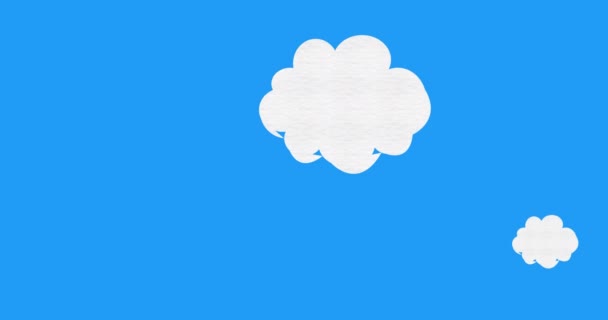 Animatie Van Wolken Blauwe Achtergrond Abstract Achtergrond Digitaal Interface Concept — Stockvideo
