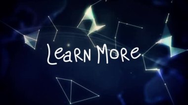 Animation of learn more text over globe. global business, finances, connections and digital interface concept digitally generated video.