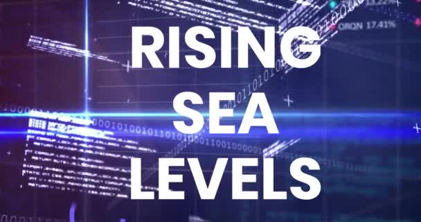 Κινούμενο Σχέδιο Αύξησης Της Στάθμης Της Θάλασσας Σχέση Χρηματοοικονομικό Γράφημα — Αρχείο Βίντεο
