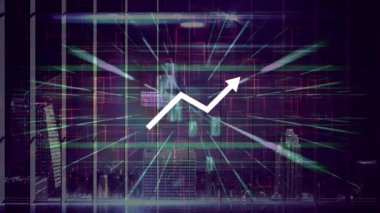 Siyah arkaplanda veri işleme üzerine grafik animasyonu. dijital arayüz, bağlantılar, teknoloji ve iletişim konsepti dijital olarak oluşturulmuş video.