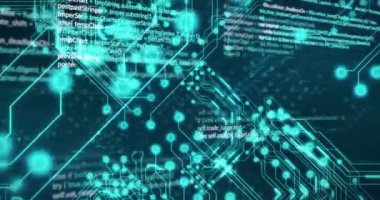 Animation of data processing over black background. Social media and digital interface concept digitally generated video.
