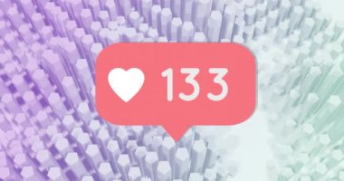 Şekiller üzerinde medya simgelerinin canlandırılması. Sosyal medya ve dijital arayüz kavramı dijital olarak oluşturulmuş video.