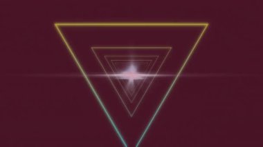 Siyah arkaplanda hareket eden şekillerin animasyonu. soyut arkaplan ve dijital arayüz kavramı dijital olarak oluşturulmuş video.