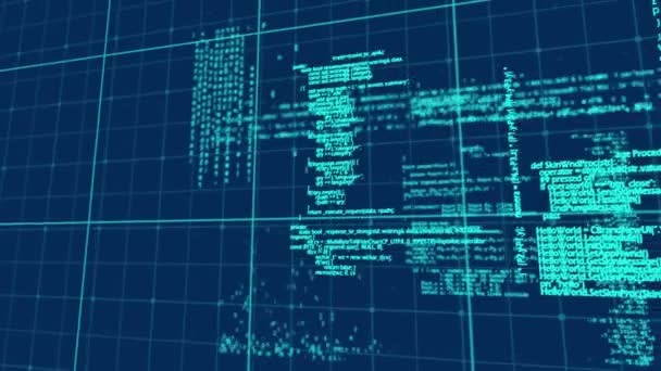 Animering Databehandling Flottans Bakgrund Datorer Programmering Databehandling Och Teknik Koncept — Stockvideo