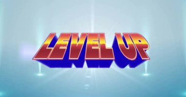 Gri arkaplandaki ışıklarla üst düzey animasyon. Video oyunu, iletişim ve eğlence konsepti dijital olarak oluşturuldu.