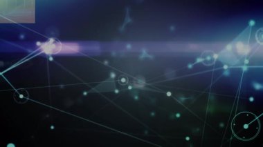 Donanma arkaplanındaki bağlantı ağının animasyonu. küresel bağlantılar, veri işleme ve teknoloji konsepti dijital olarak oluşturulmuş video.