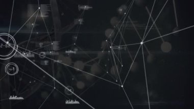 Veri işleme üzerinden bağlantı ağının animasyonu. küresel iş ve dijital arayüz kavramı dijital olarak oluşturulmuş video.