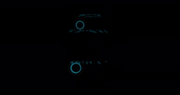 Анимация Сети Соединений Иконками Черном Фоне Сеть Соединения Коммуникационная Концепция — стоковое видео
