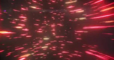 Siyah arkaplan üzerinde rakamların ve ışık izlerinin animasyonu. Sosyal medya ve dijital arayüz kavramı dijital olarak oluşturulmuş video.