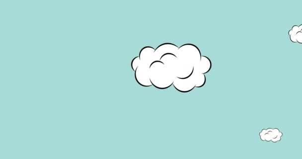 Animation Clouds Gray Background Abstract Background Digital Interface Concept Digitally — Video