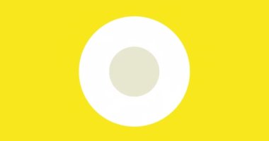 Animation of cancer ribbon icon over yellow background. International day of charity and celebration concept digitally generated video.