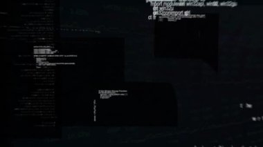 Mavi arkaplanda veri işleme ve ikili kodlama animasyonu. küresel hesaplama ve veri işleme kavramı dijital olarak oluşturulmuş video.