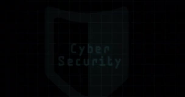Statistische Gegevensverwerking Veranderende Nummers Tegen Cyber Security Tekst Ronde Scanner — Stockvideo
