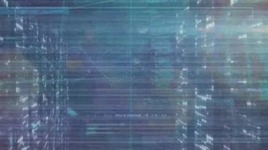 Animation of dna over digital background with data processing. Science, human biology and anatomy concept digitally generated video.