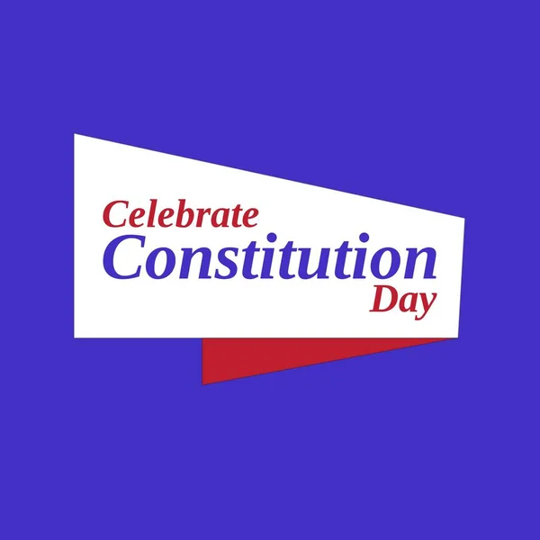 Image Celebrate Constitution Day White Label Blue Background American Culture — 스톡 사진
