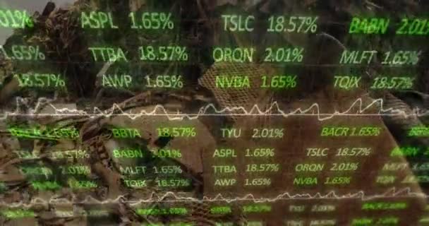 Stock Market Data Processing Heap Scrap Junkyard Global Finance Economy — 비디오