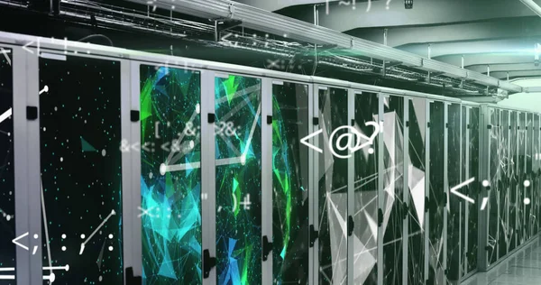 Image Mathematical Equations Structures Server Room Global Science Technology Digital — Stockfoto