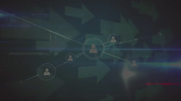 Animáció Kapcsolatok Hálózatát Nyilak Globális Szállítás Kapcsolatok Digitális Interfész Koncepció — Stock videók