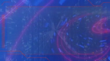 Dijital tünelin üzerindeki çerçevenin animasyonu. Sosyal medya ve iletişim arayüzü kavramı dijital olarak oluşturulmuş video.