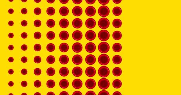 Animation Red Blood Cells Yellow Background Human Biology Organism Nature — Stock videók