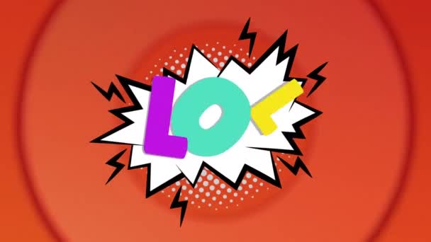 Animation Lol Crack Orange Background Games Comic Communication Concept Digitally — Vídeo de Stock