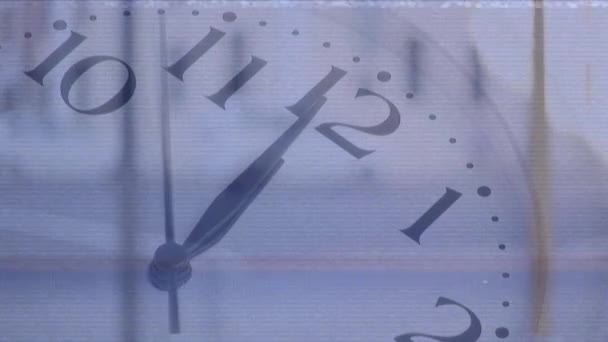 Animation Financial Data Processing Clock Digitally Generated Image — Stock video