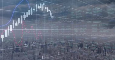 Şebeke üzerinde bağlantı ve veri işleme ağının animasyonu. Küresel iş dijital arayüzü teknolojisi ve dijital olarak oluşturulan ağ konsepti.