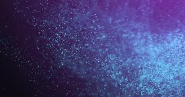 Animace Modrého Třpytu Pohybujícího Fialovém Pozadí Koncept Barvy Tvaru Pohybu — Stock video
