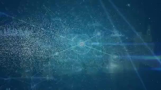 Анімація Обробки Даних Ятий Текст Синьому Фоні Концепція Глобального Бізнесу — стокове відео