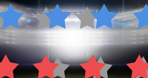 Image Stars Moving Stadium Sport Competition Games Winning Celebration Concept — Stock Photo, Image