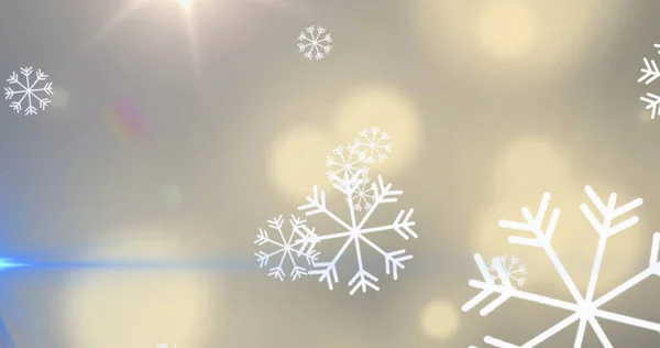 Image Light Spots Snow Falling Black Background Global Business Digital — Stockfoto