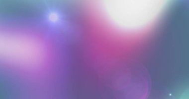 Mavi arkaplanda ışık lekeleri. Küresel iş ve dijital arayüz kavramı dijital olarak oluşturulmuş görüntü.