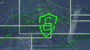 Plastik şişeler ve küreyle birlikte yeşil geri dönüşüm işareti. Coronavirüs salgını konsepti.