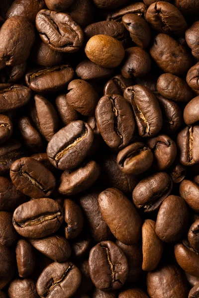 Image Close Pile Roasting Brown Coffee Beans Coffee Refreshment Beverages — Stockfoto