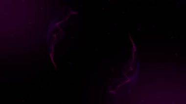 Siyah arkaplan üzerindeki şekillerin animasyonu. Soyut arkaplan ve dijital arayüz kavramı dijital olarak oluşturulmuş video.