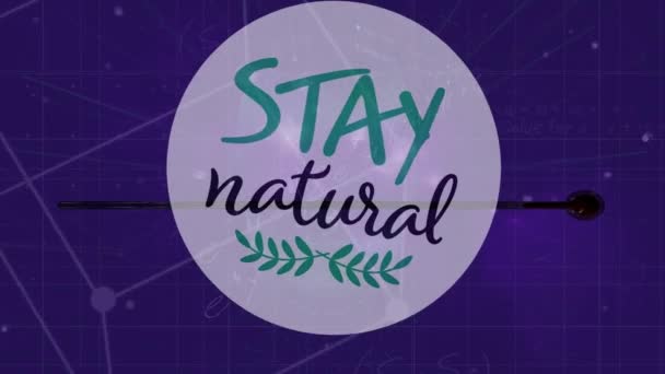 Animation Stay Natural Text Data Processing Grid Global Environment Data — Stockvideo